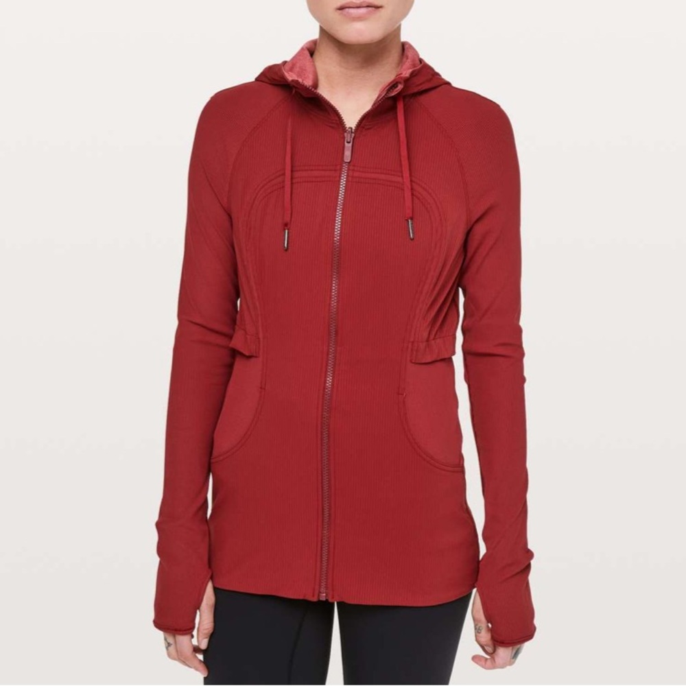 Lululemon Dance Studio Jacket Dark Sport Red Size 6 – Reversible